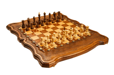 картинка Шахматы + нарды резные "Гамбит 2" 40, Simonyan от магазина Gamesdealer.ru