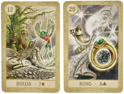 картинка Карты Таро "Fairy Tale Lenormand in a Tin" US Games / Сказочное Ленорман от магазина Gamesdealer.ru