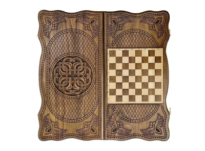 картинка Нарды резные "Тёмный Узор 4" 60, Mirzoyan от магазина Gamesdealer.ru