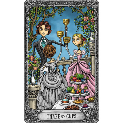 картинка Карты Таро The Dark Mansion Tarot deck Large Version 14 cm, Taroteca / Темный Особняк, 14 см, золото от магазина Gamesdealer.ru