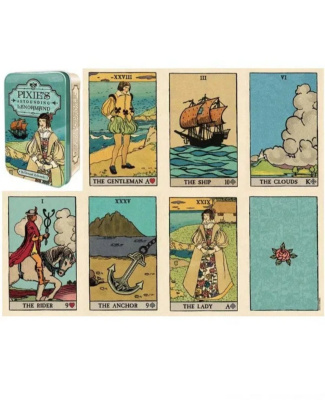 картинка Карты Таро "Pixies Astounding Mlle Lenormand in a Tin" US Games / Мини карты Таро Оракул Ленорман Пи от магазина Gamesdealer.ru