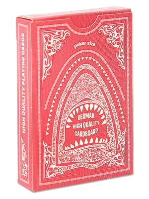 картинка Игральные карты серия "Shark" red 54 шт/колода (poker size index jumbo, 63*88 мм) от магазина Gamesdealer.ru