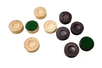 картинка Фишки для нард деревянные 28 мм (с подложкой), Partida от магазина Gamesdealer.ru