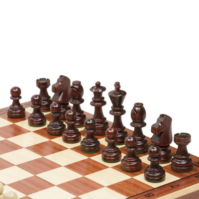 картинка Шахматы "Торнамент-7" 50 см маркетри, Madon (деревянные, Польша) от магазина Gamesdealer.ru