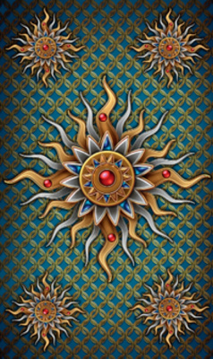 картинка Карты Таро "Gilded Tarot Royale mini Cards" Llewellyn / Королевское Золотое таро мини от магазина Gamesdealer.ru