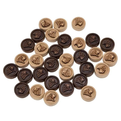 картинка Фишки резные "Лев", Mirzoyan от магазина Gamesdealer.ru