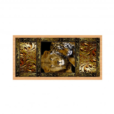 картинка Нарды + Шашки Аравия Львы большие (Россия, дерево, 60 см), Partida от магазина Gamesdealer.ru