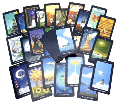 картинка Карты Таро "Sun and Moon In a Tin" US Games / Солнце и Луна в жестяной коробке от магазина Gamesdealer.ru