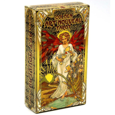 картинка Карты Таро "Golden Art Nouveau Tarot" Lo Scarabeo / Золотое Таро Уэйт Арт-Нуво от магазина Gamesdealer.ru