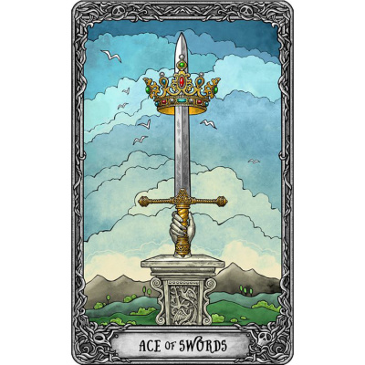 картинка Карты Таро The Dark Mansion Tarot deck Large Version 14 cm, Taroteca / Темный Особняк, 14 см, золото от магазина Gamesdealer.ru