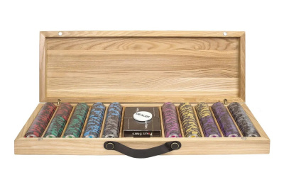 картинка Набор для покера Black Stars на 500 фишек в кейсе из ясеня v2, Partida от магазина Gamesdealer.ru