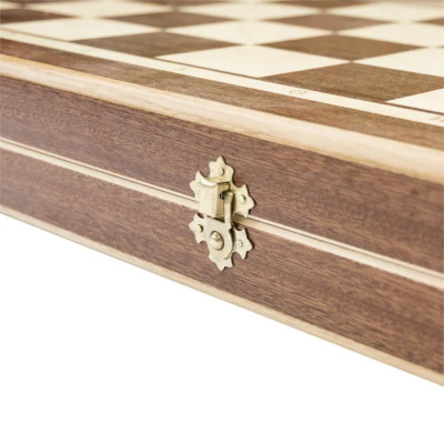 картинка Шахматы "Большой Замок" 56 см, маркетри, Madon (деревянные, Польша) от магазина Gamesdealer.ru