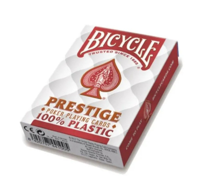 картинка Карты "Bicycle Prestige Rider 100% Plastic Jumbo red" от магазина Gamesdealer.ru