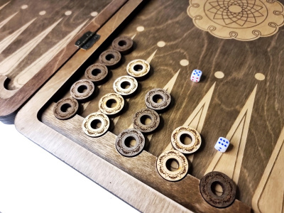 картинка Нарды Марс "Золотой Орнамент 2" большие (деревянные, 58 см, Россия), Partida от магазина Gamesdealer.ru