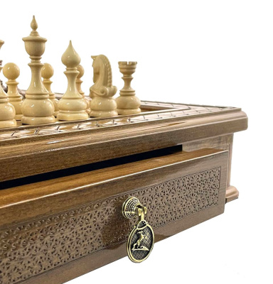 картинка Шахматы резные "Квадро" в ларце 50, Haleyan от магазина Gamesdealer.ru