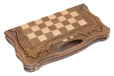 картинка Шахматы + нарды резные c Араратом 50 с ручкой, Haleyan от магазина Gamesdealer.ru