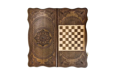 картинка Нарды резные "Тёмный Узор 1" 60, Mirzoyan от магазина Gamesdealer.ru