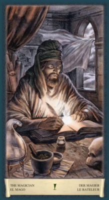 картинка Карты Таро "Alligo/Minetti/Penco Dark Grimoire Tarot" Lo Scarabeo / Таро Черный Гримуар, Некронмикон от магазина Gamesdealer.ru