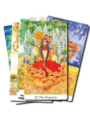 картинка Карты Таро "Tarot of The Golden Wheel" Reprint / Таро Золотое Колесо TAROMANIA от магазина Gamesdealer.ru