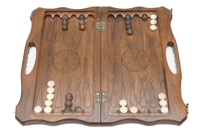 картинка Шахматы + нарды резные c Араратом 50 с ручкой, Haleyan от магазина Gamesdealer.ru