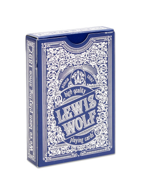 Игральные карты серия "Lewis & Wolf" blue 54 шт/колода (poker size index standard, 63*88 мм)