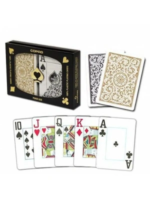 картинка Карты "Copag Poker Size Jumbo 1546 Double Deck (Black, Gold)" от магазина Gamesdealer.ru