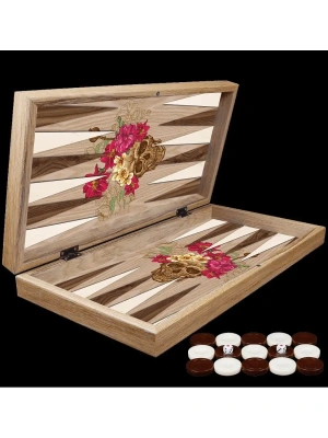 картинка Нарды Череп и Розы XXL, Турция, Yenigun от магазина Gamesdealer.ru