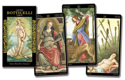 картинка Карты Таро "Atanassov Golden Botticelli Tarot" Lo Scarabeo / Атанасов Золотое Таро Боттичелли от магазина Gamesdealer.ru