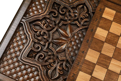 картинка Нарды резные "Орнамент 3", Mkhitaryan от магазина Gamesdealer.ru