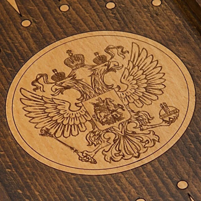 картинка Нарды резные "Герб РФ 3" 40, Mirzoyan от магазина Gamesdealer.ru