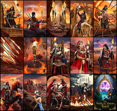 картинка Карты Таро The World of Visions Tarot 12cm, Taroteca / Мир Видений 12 см золотой срез от магазина Gamesdealer.ru