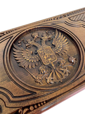 картинка Нарды резные "Герб РФ 3" 60, Ustyan от магазина Gamesdealer.ru