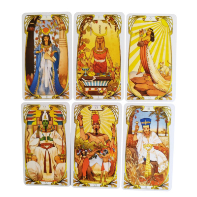 картинка Карты Таро "Egyptian Art Nouveau Tarot Cards" Lo Scarabeo / Египетские карты Таро в стиле ар-нуво Ло от магазина Gamesdealer.ru