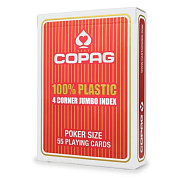 Карты "Copag 4 Corner Jumbo index" красная рубашка