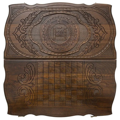 картинка Нарды резные "Герб Чечни", Rasulov от магазина Gamesdealer.ru