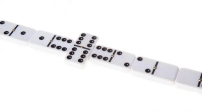 картинка Домино в железном боксе, 6 черных точек, Partida 19х12 см, костяшка 5х2,5 см от магазина Gamesdealer.ru