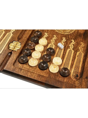 картинка Шахматы + нарды резные "Аида" 50, Mkhitaryan от магазина Gamesdealer.ru