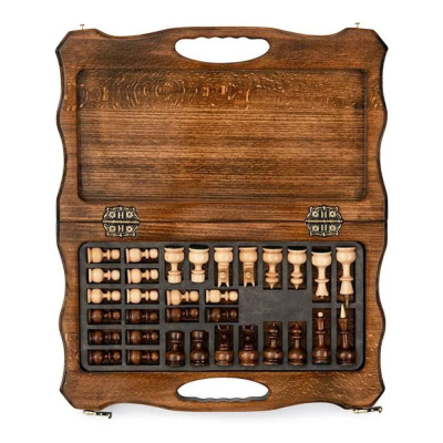 картинка Шахматы резные с Араратом, ручкой и ложементом 40, Haleyan от магазина Gamesdealer.ru