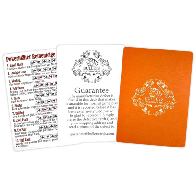 картинка Карты "Bullets" 100% пластик, синяя рубашка от магазина Gamesdealer.ru