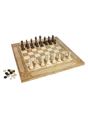 картинка Шахматы + Шашки + Нарды 3 в 1 "Амбассадор 2", 50 см, ясень, Partida от магазина Gamesdealer.ru