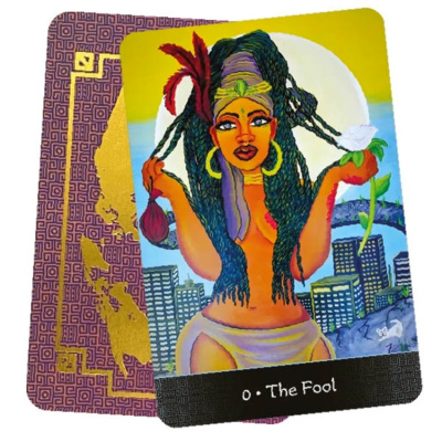картинка Карты Таро "Afro Goddess Tarot Arcanas Cards" US Games / Афро-Богиня, Карты Таро, Арканы от магазина Gamesdealer.ru