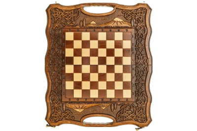 картинка Шахматы + Нарды резные Арарат 2 40, Haleyan магазин Gamesdealer.ru являющийся официальным дистрибьютором в России  картинка Шахматы + Нарды резные Арарат 2 40, Haleyan от магазина Gamesdealer.ru