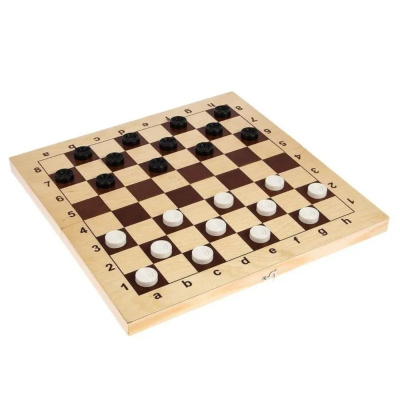 картинка Шахматы + Шашки "АЙВЕНГО" (Россия, Дерево, 43х22х6 см) от магазина Gamesdealer.ru