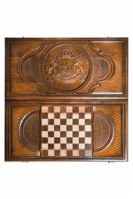 картинка Нарды резные "Герб Грузии", Mkhitaryan от магазина Gamesdealer.ru