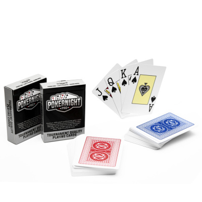 Комплект из двух колод карт "Poker Night Pro" 100% пластик Комплект из двух колод карт "Poker Night Pro" 100% пластик