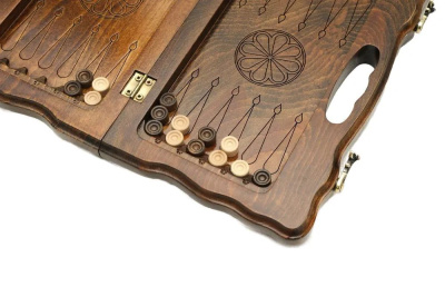 картинка Нарды резные "Тигр" с ручкой 30, Haleyan от магазина Gamesdealer.ru