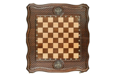картинка Шахматы + нарды резные "Герб РФ" 50, Haleyan от магазина Gamesdealer.ru