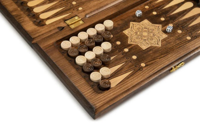 картинка Нарды резные "Золотой узор 4" 40, Mirzoyan от магазина Gamesdealer.ru