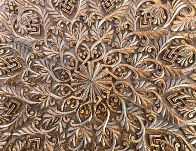 картинка Нарды резные "Орнамент 2" с цельным рисунком, Mkhitaryan от магазина Gamesdealer.ru