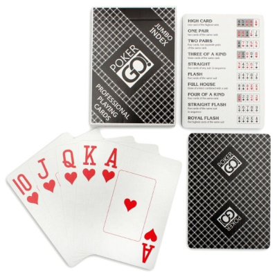 картинка Игральные карты "PokerGo" black (poker size, jumbo index) от магазина Gamesdealer.ru